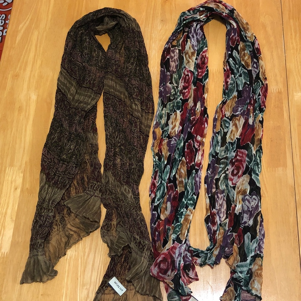 Two vintage Ann Taylor scarves